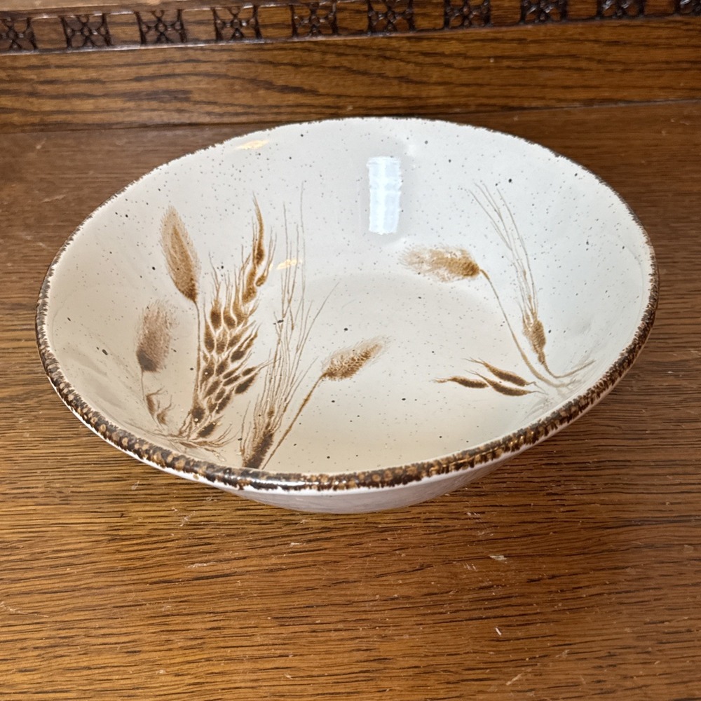 Wedgwood Midwinter Wild Oats Stonehenge Round Serving Bowl 8 3/4"x2 1/2" Vintage